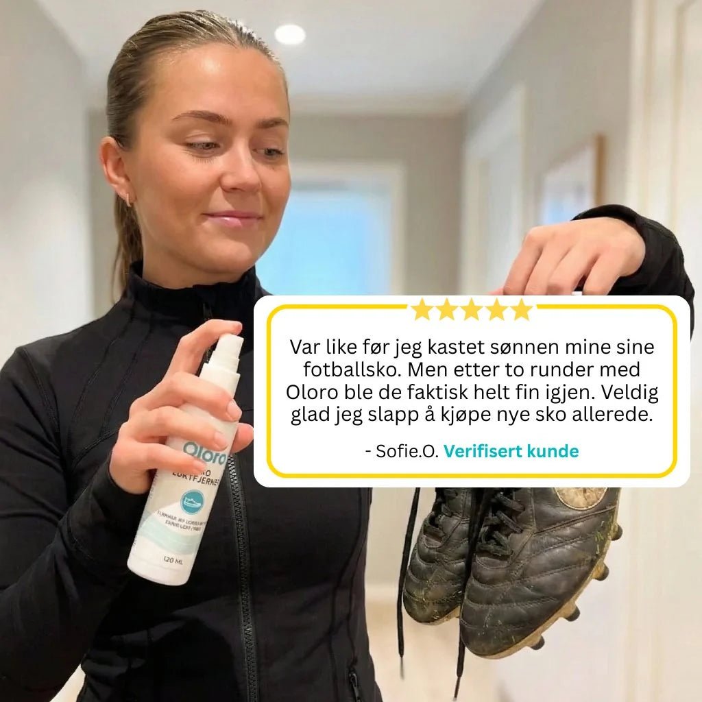 Kundeanmeldelse av Oloro Sko Luktfjerner.