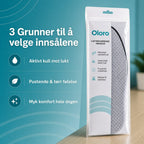 Oloro Lukt-reduserende sko inn­såler  (1 par, str. 36–44)