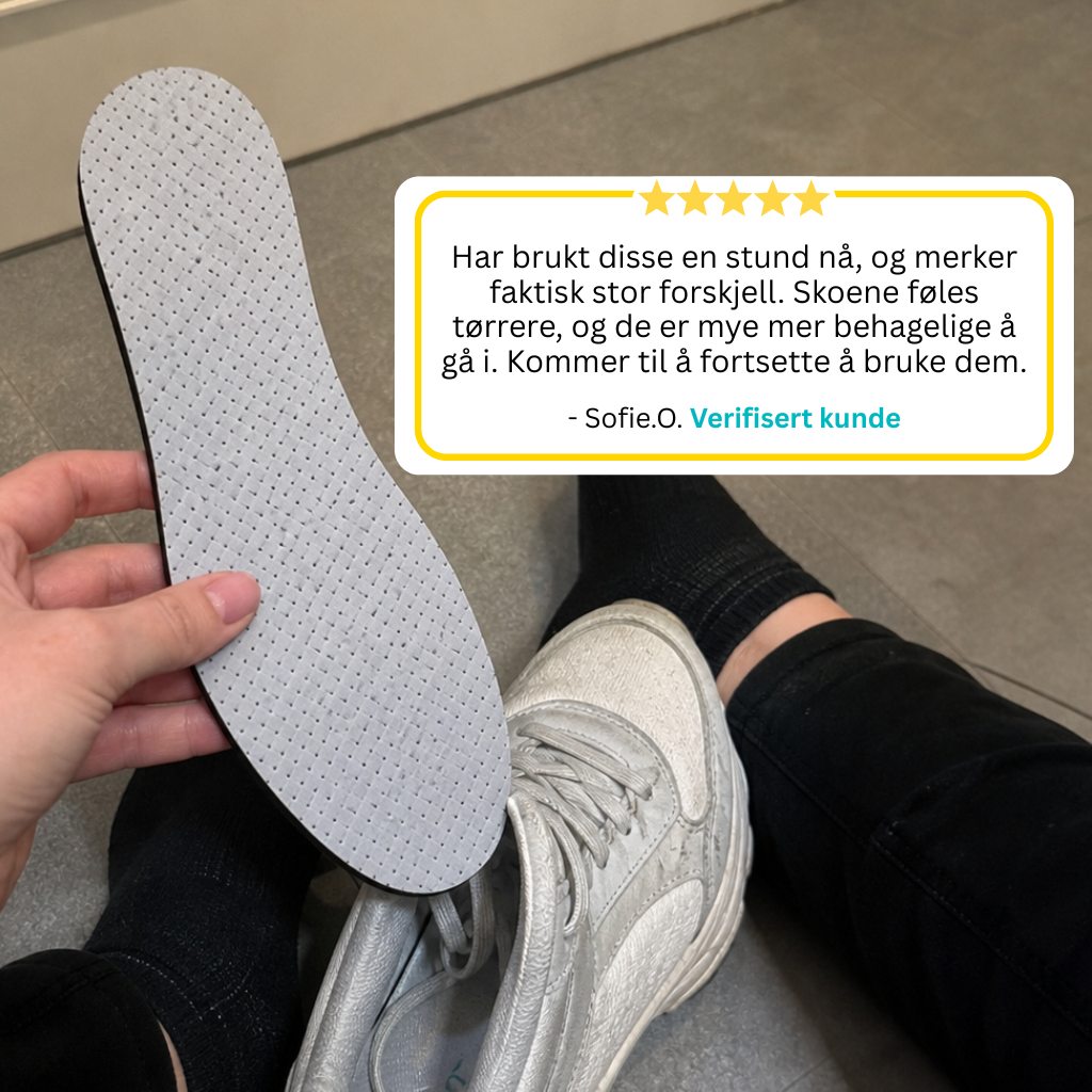 Oloro Lukt-reduserende sko inn­såler  (1 par, str. 36–44)